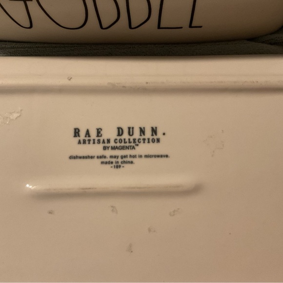 Rae Dunn Cream 'GOBBLE' Butter Dish - Picture 4 of 6